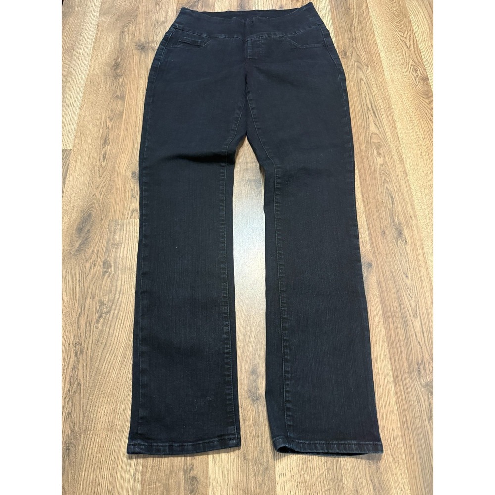 JAG Jeans Women's Size 6/28 Black Denim Pull On Straight Leg Dark Wash